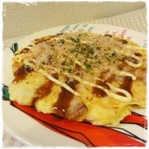 お好み焼き風ライスオムレツ